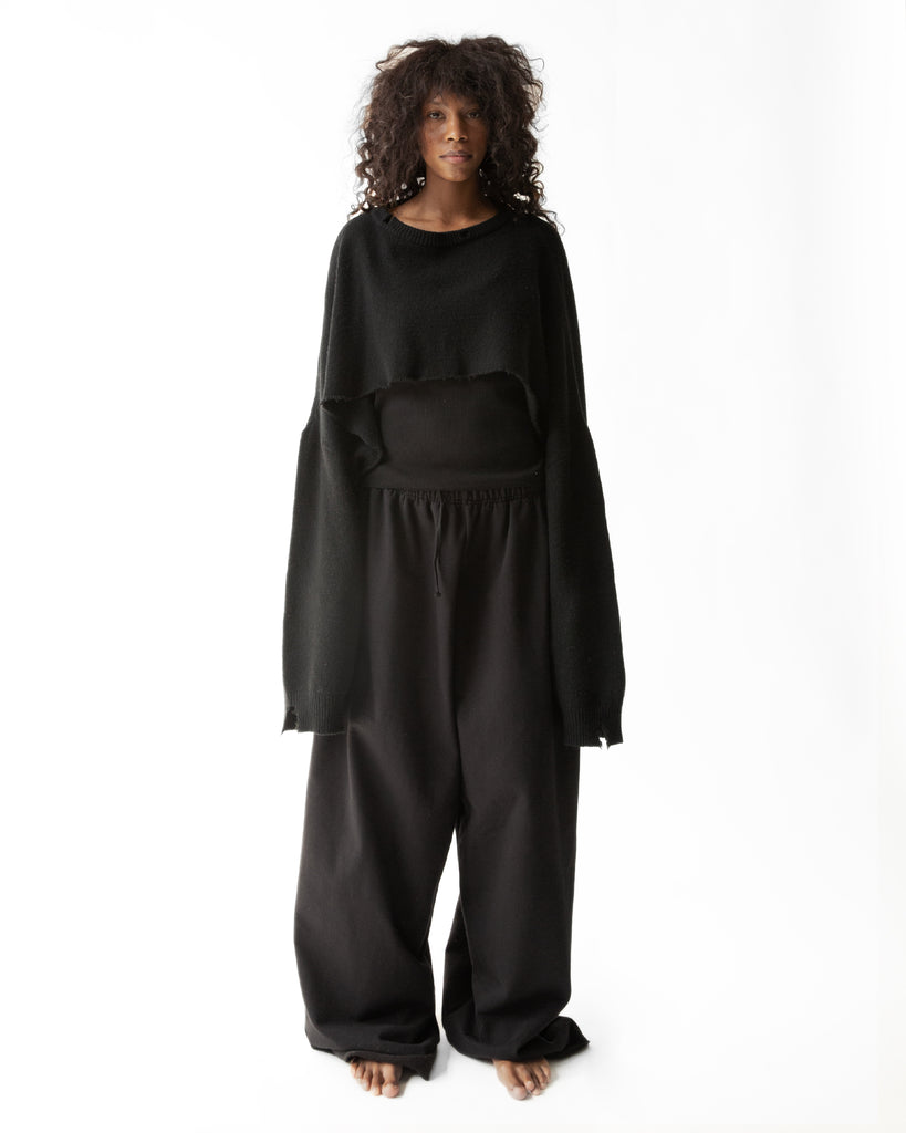 SS23 UNISEX HEAVY WIDE LONG SWEATPANTS #WHITE MELANGE [SEASON SALE 50% OFF]